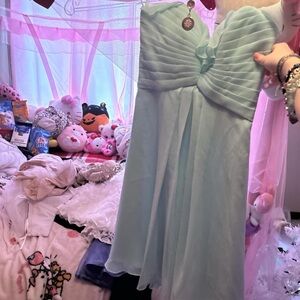 teal prom dress